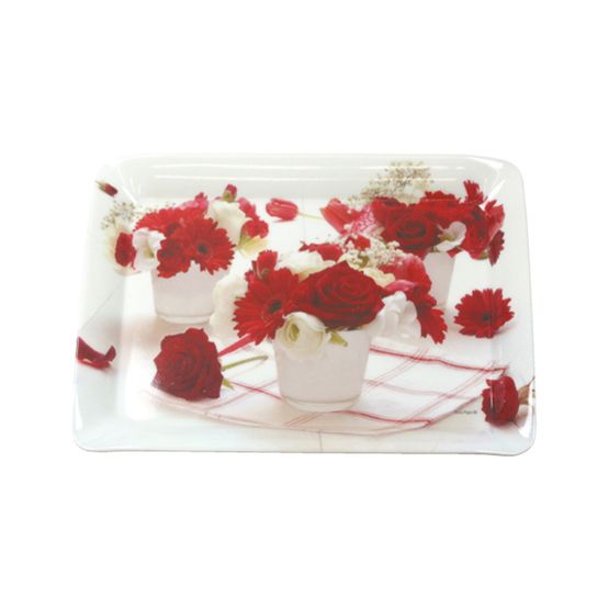 Stow Green - Red Flowers Scatter Tray