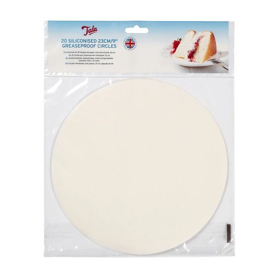Tala - Baking - 23cm Siliconised Greaseproof Circles
