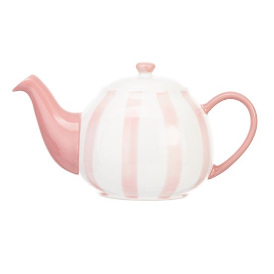 Siip - Wide Vertical Stripe 6 Cup Teapot Pink