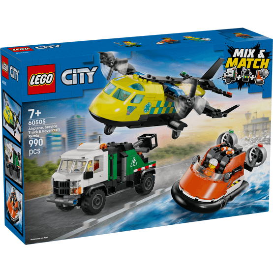LEGO City Great Vehicles - Airplane Service Truck &amp; Hovercraft Remix