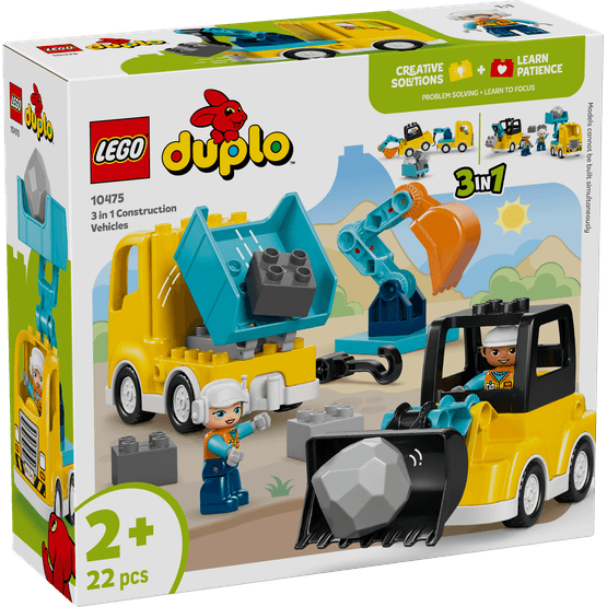 LEGO DUPLO Town - 3 in 1 Construction Vehicles