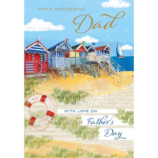 Fathers Day Card - Beach Huts