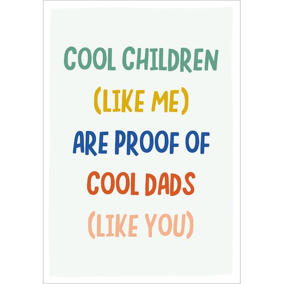 Fathers Day Card - Cool Children