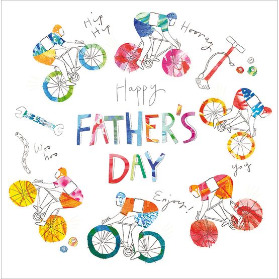 Fathers Day Card - Cycling In A Circle