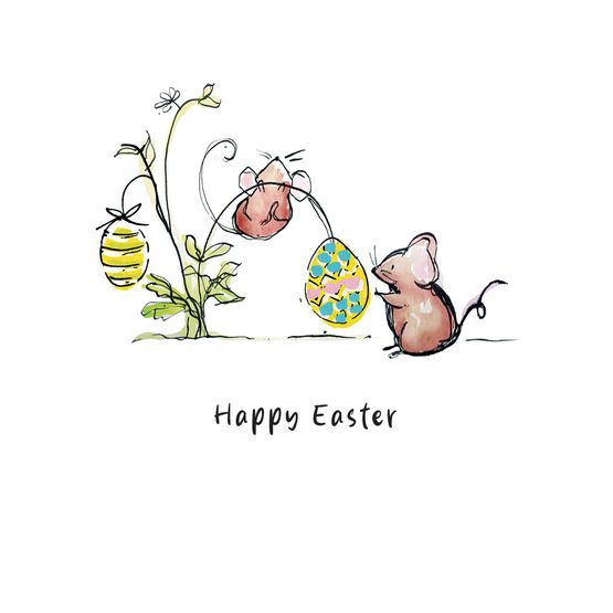 Easter Card - Collecting Easter Eggs