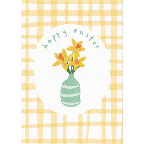 Easter Card - Daffodils In A Vase
