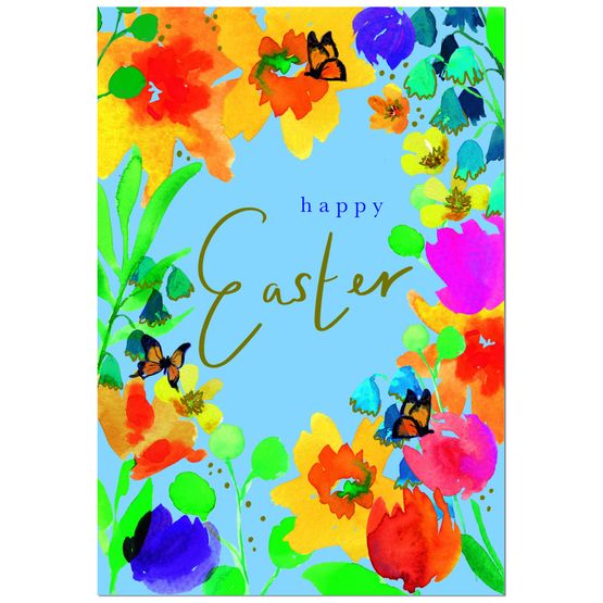 Easter Card - Easter Daffodil Wreath