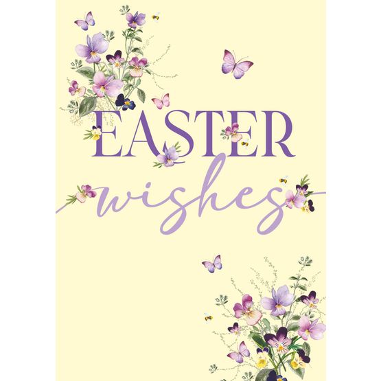 Easter Card - Easter Pansies