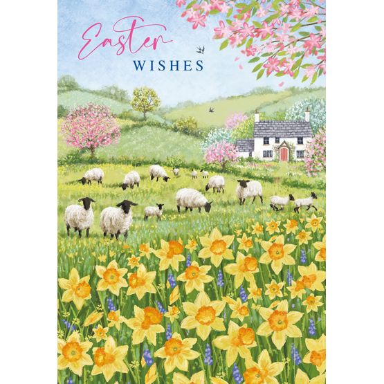 Easter Card - Easter Sheep Cottage