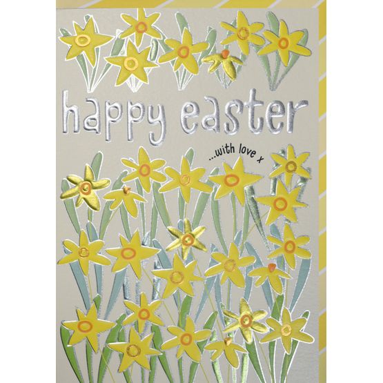 Easter Card - Happy Easter Daffodils