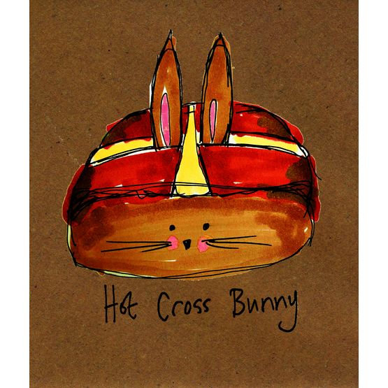 Easter Card - Hot Cross Bunny