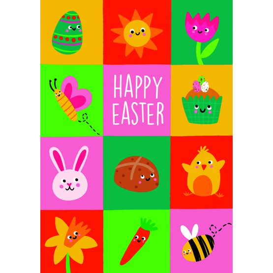 Easter Card - Patchwork Easter Icons