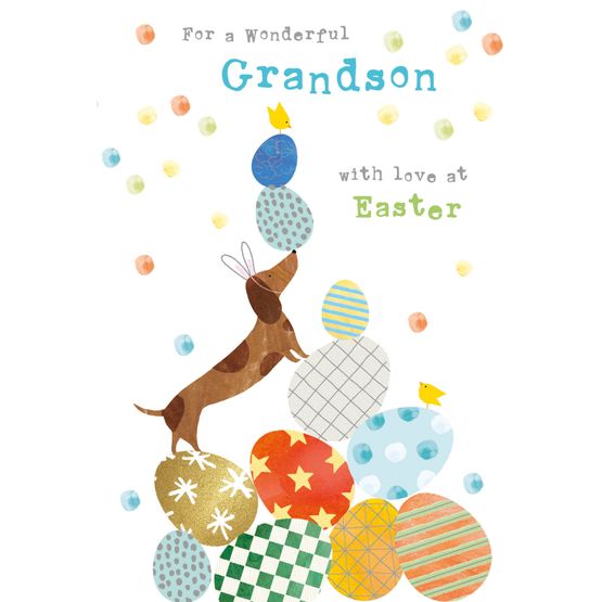 Easter Card - Sausage Dog Eggs