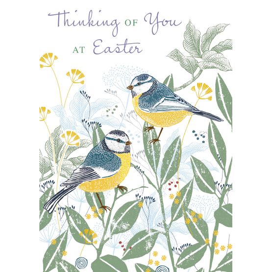 Easter Card - Toy Blue Tits Nest