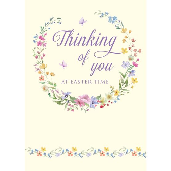 Easter Card - Toy Floral Easter Wreath
