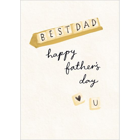 Fathers Day Card - Fathers Day Scrabble