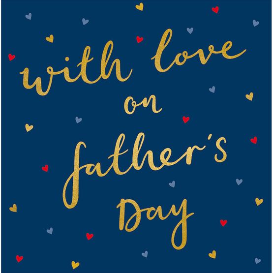 Fathers Day Card - With love on Fathers Day