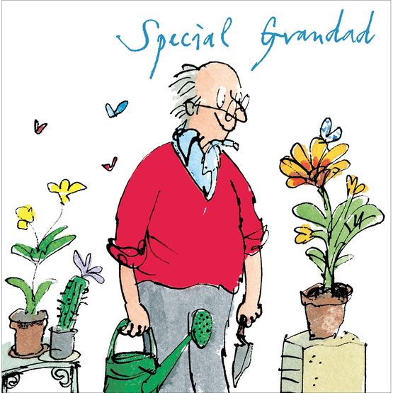 Fathers Day Card - Man Watering His Plants