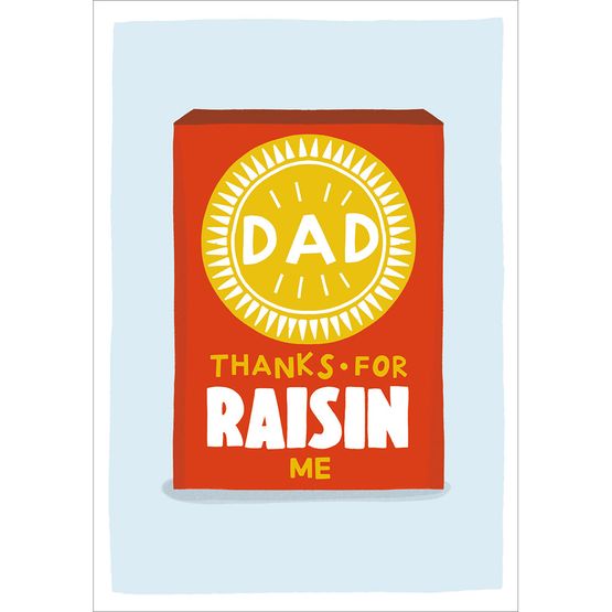 Fathers Day Card - Raisins Box