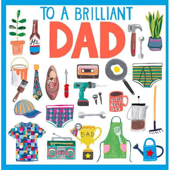Fathers Day Card - To A Brilliant Dad Icons