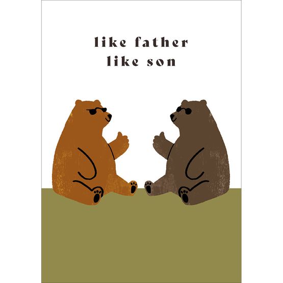Fathers Day Card - Two Bears In Sunglasses