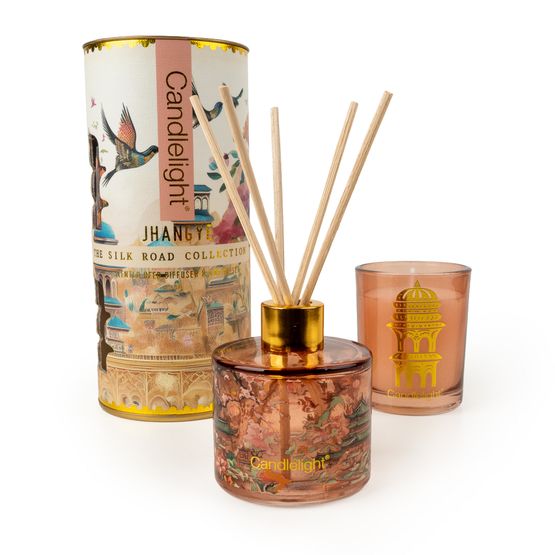 Candlelight - Jhangye Reed Diffuser 50ml &amp; Candle Gift Set