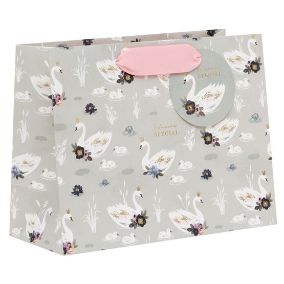 Glick - Landscape Medium Gift Bag Swans &amp; Cygnets
