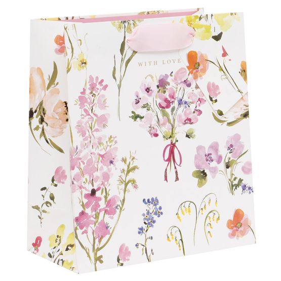 Glick - Medium Gift Bag With Love Blooms