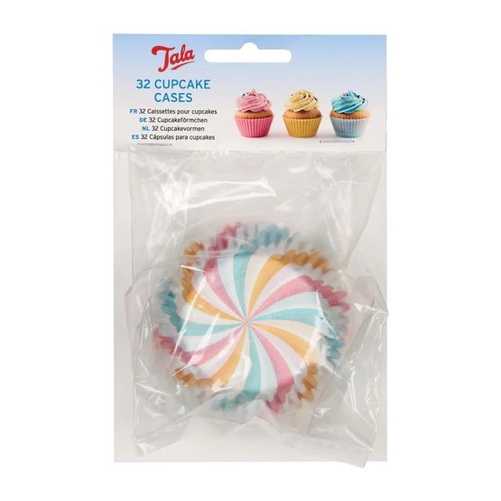 Tala - 32 Rainbow Swirl Cupcake Cases