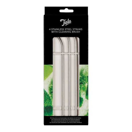 Tala - Stainless Steel Straws with Cleaning Brush