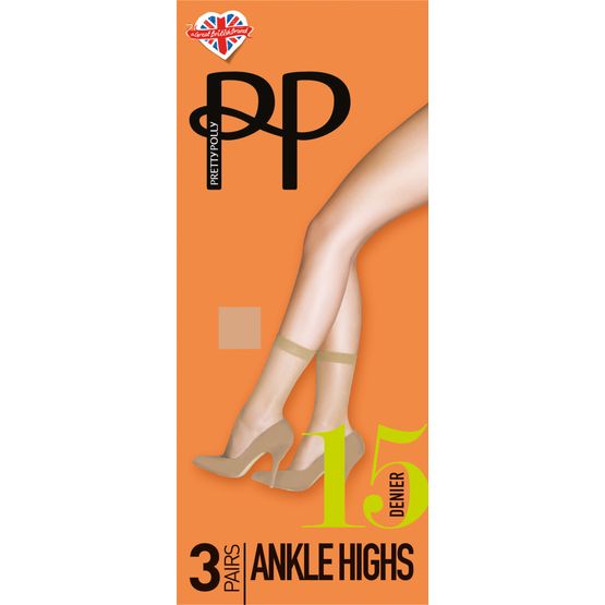 Pretty Polly - Everyday - 15 Denier Everyday Ankle Highs 3 Pair Pack