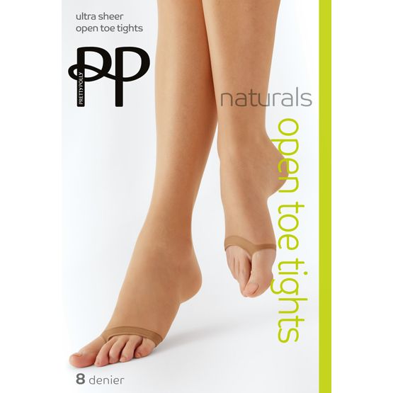 Pretty Polly - Naturals - 8 Denier Open Toe Tights