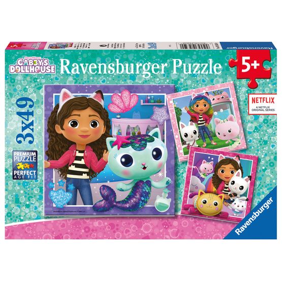 Ravensburger - Gabbys Dollhouse 3 x 49 Piece Jigsaw Puzzle