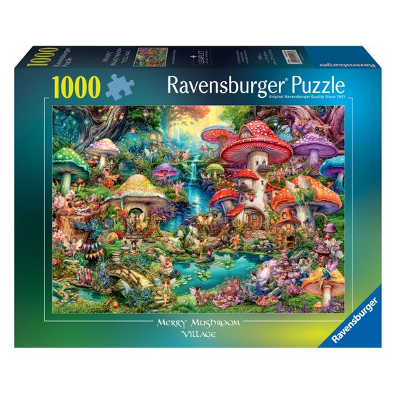 Ravensburger - Merry Mushroom Village 1000 Piece Jigsaw Puzzle