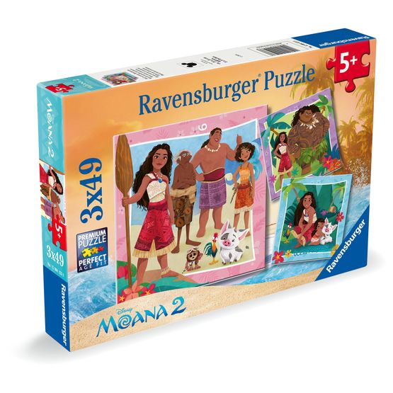 Ravensburger - Moana 2 3 x 49 Piece Jigsaw Puzzle