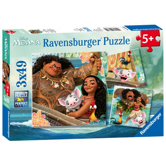 Ravensburger - Moana 3 x 49 Piece Jigsaw Puzzle