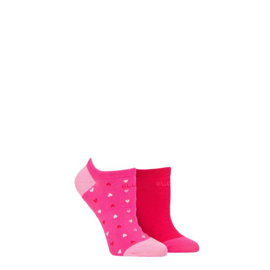 Elle - Bamboo No Show Socks Cherry Fizz 2 Pair Pack