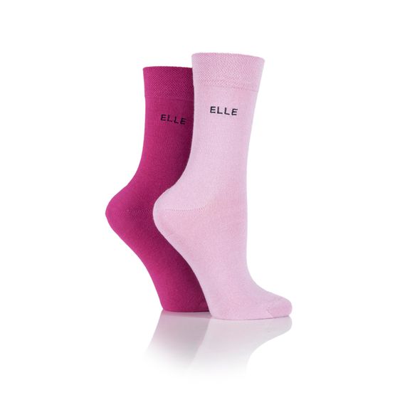 Elle - Bamboo True Socks Magenta and Pink 2 Pair Pack