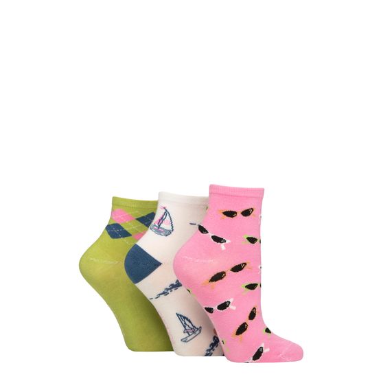 Sockshop - Bamboo Anklets Ocean View 3 Pair Pack