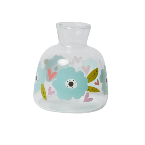 Belly Button Designs - Borosilicate Glass Vase Mabel Hearts &amp; Flowers