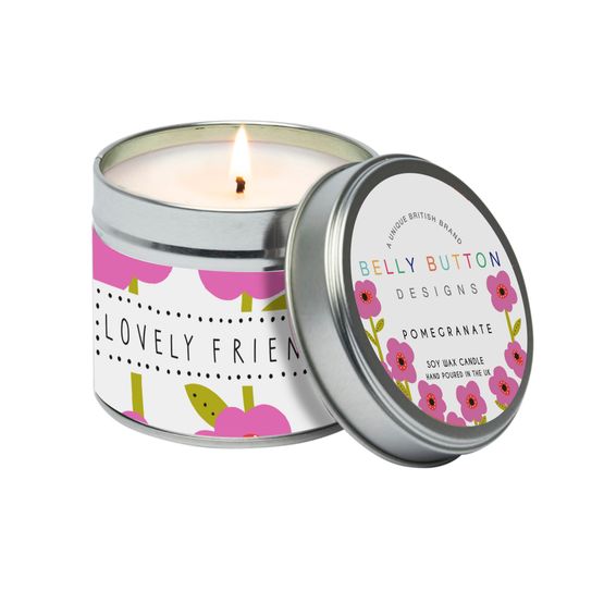 Belly Button Designs - Lovely Friend Candles Mabel Mauve Flower