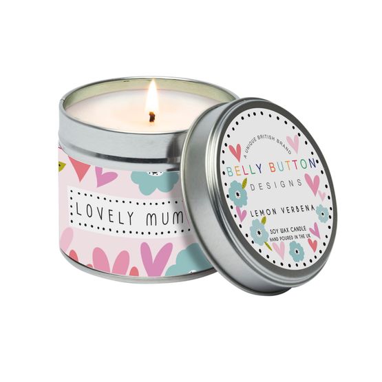 Belly Button Designs - Lovely Mum Candles Mabel Hearts &amp; Flowers