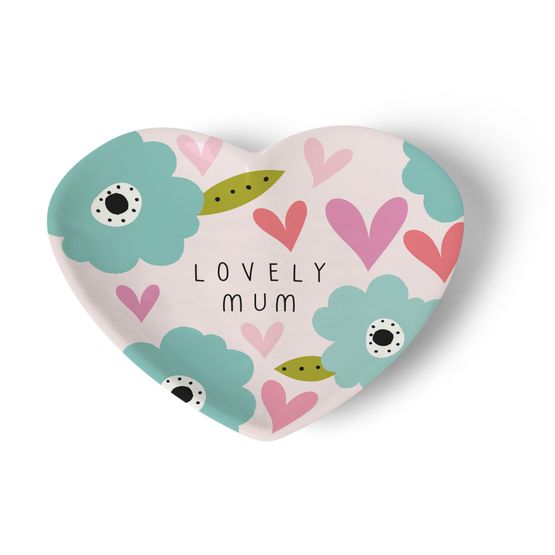 Belly Button Designs - Lovely Mum Heart Trinket Dish Mabel Hearts &amp; Flowers