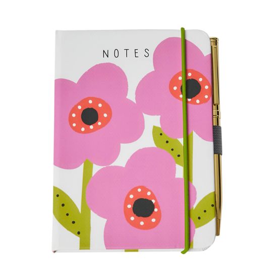 Belly Button Designs - Notebook with Pen Mabel Mauve Flower