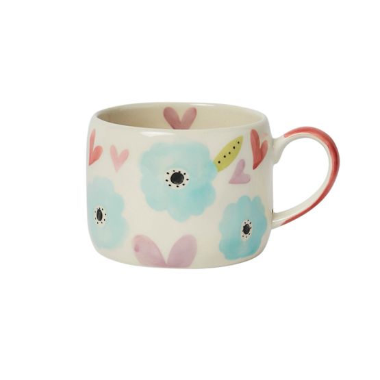 Belly Button Designs - Stoneware Mug Mabel Hearts &amp; Flowers