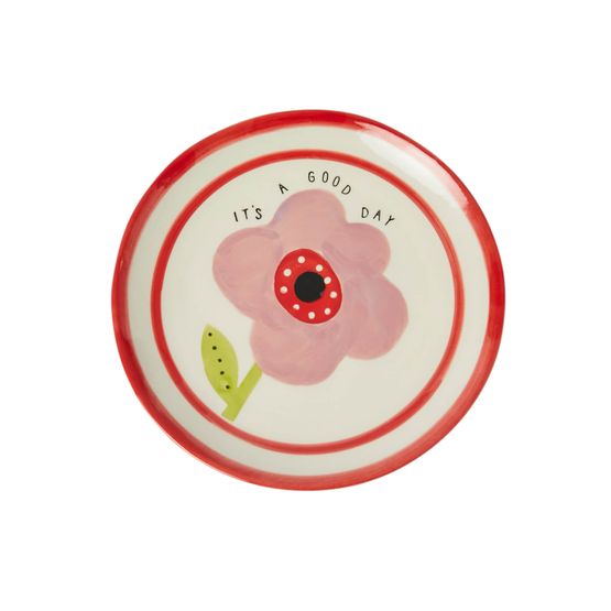 Belly Button Designs - Stoneware Plate Mabel Mauve Flower