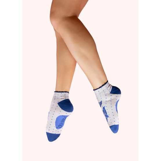 Powder - Trainer Socks Blue Birds