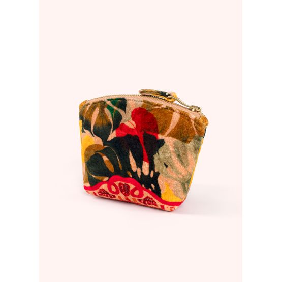 Powder - Velvet Mini Pouch Exotic Leaves