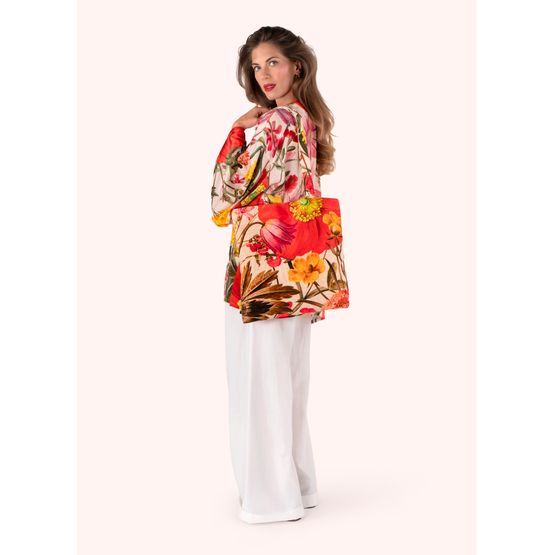 Powder - Velvet Tote Fine Flowers
