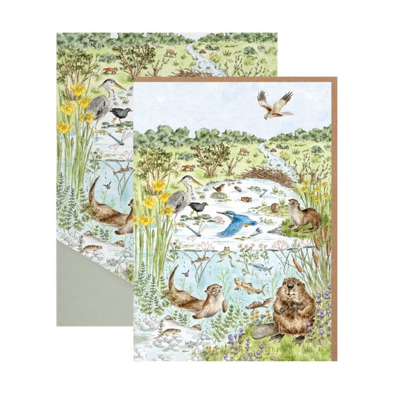 Wrendale Designs - Nature Notecard Pack The Riverbank